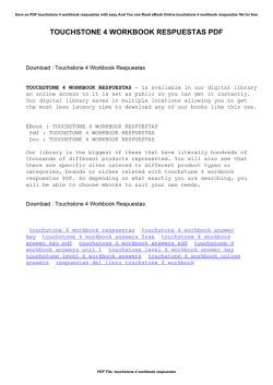 Touchstone 4 Workbook Respuestas