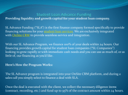 Student Loan Advance Funding