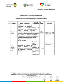 oferta academica octubre