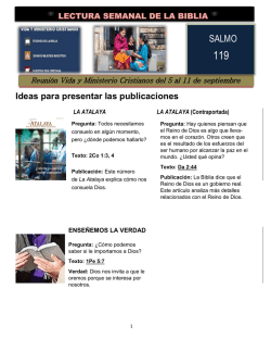 referencias vida y ministerio cristianos del 5 a 11