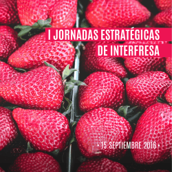 I JORNADAS ESTRAT&Eacute;GICAS DE INTERFRESA