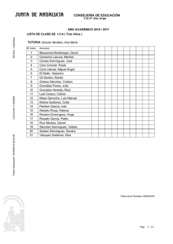 Listado alumnado curso 2016
