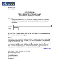 GU&Iacute;A PR&Aacute;CTICA TEXTO EXPOSITIVO:PSU LENGUAJE