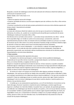 LA F&Aacute;BRICA DE LOS TRABALENGUAS B&uacute;squeda y creaci&oacute;n de