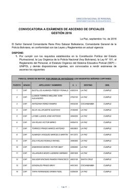convocatoria a ex&aacute;menes de ascenso de