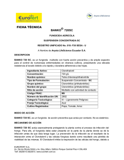 banko &reg; 720sc ficha t&eacute;cnica