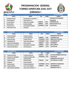 jornada 1 - Prodefut Soccer