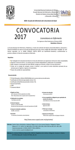 convocatoria 2017 - Hospital Ju&aacute;rez de M&eacute;xico