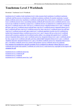 Touchstone Level 3 Workbook