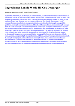 Ingredientes Loukie Werle Jill Cox Descargar