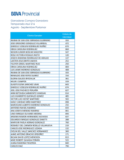 Temporada Azul 216 Agosto - Septiembre Porlamar Ganadores