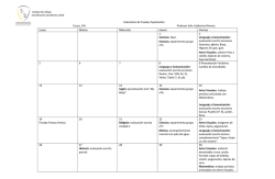 Calendario de Prueba/ Septiembre Curso: 1&ordm;A Profesor Jefe