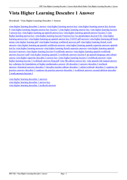 Vista Higher Learning Descubre 1 Answer