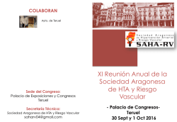 XI Reuni&oacute;n Anual de la Sociedad Aragonesa de HTA y - Seh