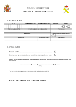 Page 1 INSTANCIA DE SOLICITUD DE ADHESI&Oacute;N A LA BANDERA