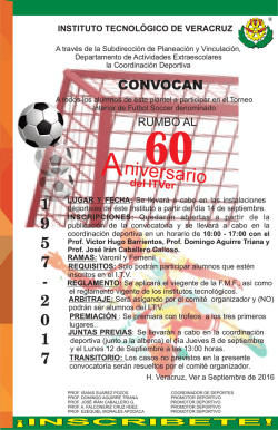Torneo rumbo al "60 Aniversario del ITVer"