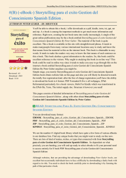 Storytelling Para El Exito Gestion Del Conocimiento Spanish Edition