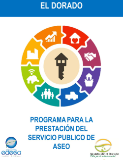 programa para la prestaci&oacute;n del servicio publico de aseo