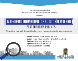 Invitaci&oacute;n IVSeminario Internacional de Auditor&iacute;a Interna para
