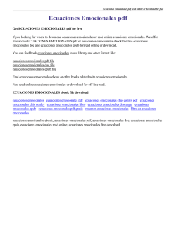 Ecuaciones Emocionales