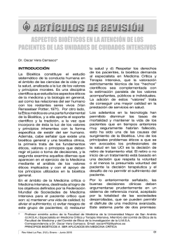 aspectos bio&eacute;ticos en areas criticas