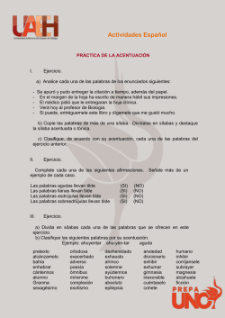 Actividades Espa&ntilde;ol