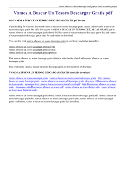 Vamos A Buscar Un Tesoro Descargar Gratis