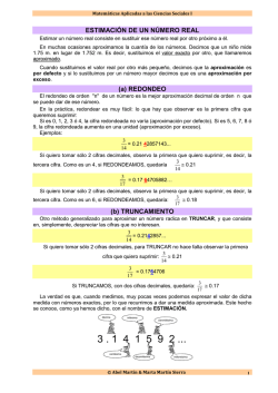 Redondeo y truncamiento