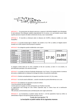 Reglamento - Club de atletismo villa de Alaquas