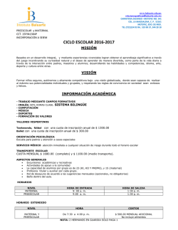 ciclo escolar 2016-2017 - Instituto Baluarte de Metepec SC