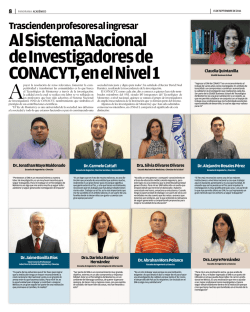 Al Sistema Nacional de Investigadores de CONACYT