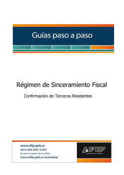 Confirmaci&oacute;n de Terceros Residentes