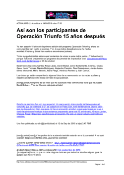 As&iacute; son los participantes de Operaci&oacute;n Triunfo 15