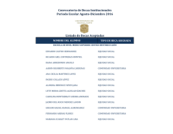 Listado de becas aceptadas