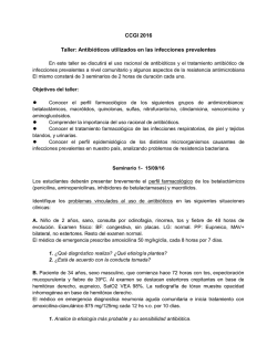 Gu&iacute;a taller: Uso racional antibi&oacute;ticos en infecciones prevalentes