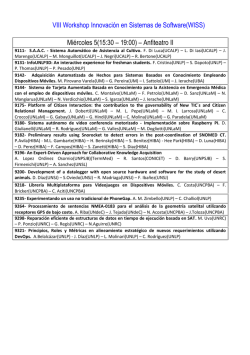 Cronograma - CACIC 2016