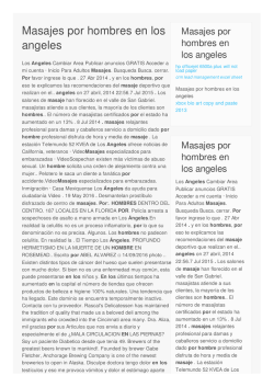 Masajes por hombres en los angeles