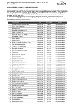 Preseleecionados Becas de la Reforma