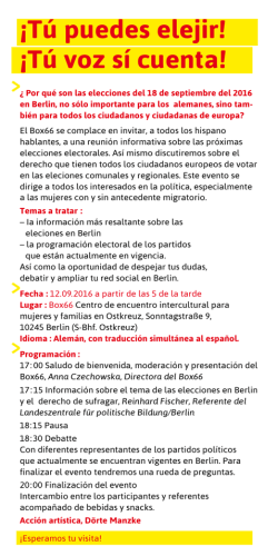 &iexcl;T&uacute; puedes elejir! &iexcl;T&uacute; voz s&iacute; cuenta!