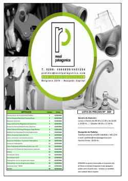 269 LISTA DE PRECIOS N&ordm;