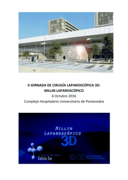II JORNADA DE CIRUG&Iacute;A LAPAROSC&Oacute;PICA 3D