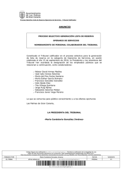 anuncio - Ayuntamiento de Las Palmas de Gran Canaria.