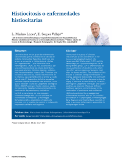 Histiocitosis o enfermedades histiocitarias