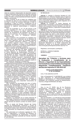 599090 NORMAS LEGALES Aprueban los &ldquo;Criterios y