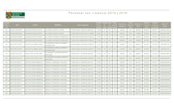Personal con Licencia 2015 y 2016