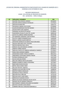 Listado Adicional de Personal Administrativo