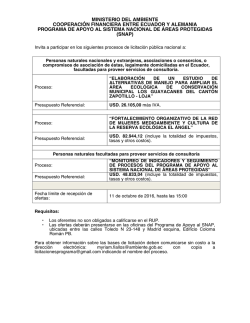 ministerio del ambiente cooperaci&oacute;n financiera entre ecuador y