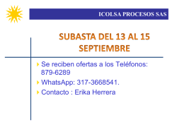 Presentaci&oacute;n Subasta Salvamentos Septiembre 2016