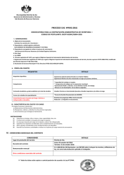 proceso cas n&ordm;043-2016 - Municipalidad Distrital de Ate