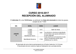 siguiente horario. - IES Carre&ntilde;o Miranda